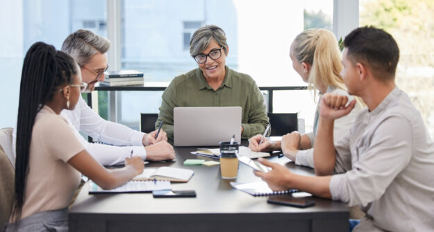 Im really loving this feedback. Shot of a team of business people having a meeting.